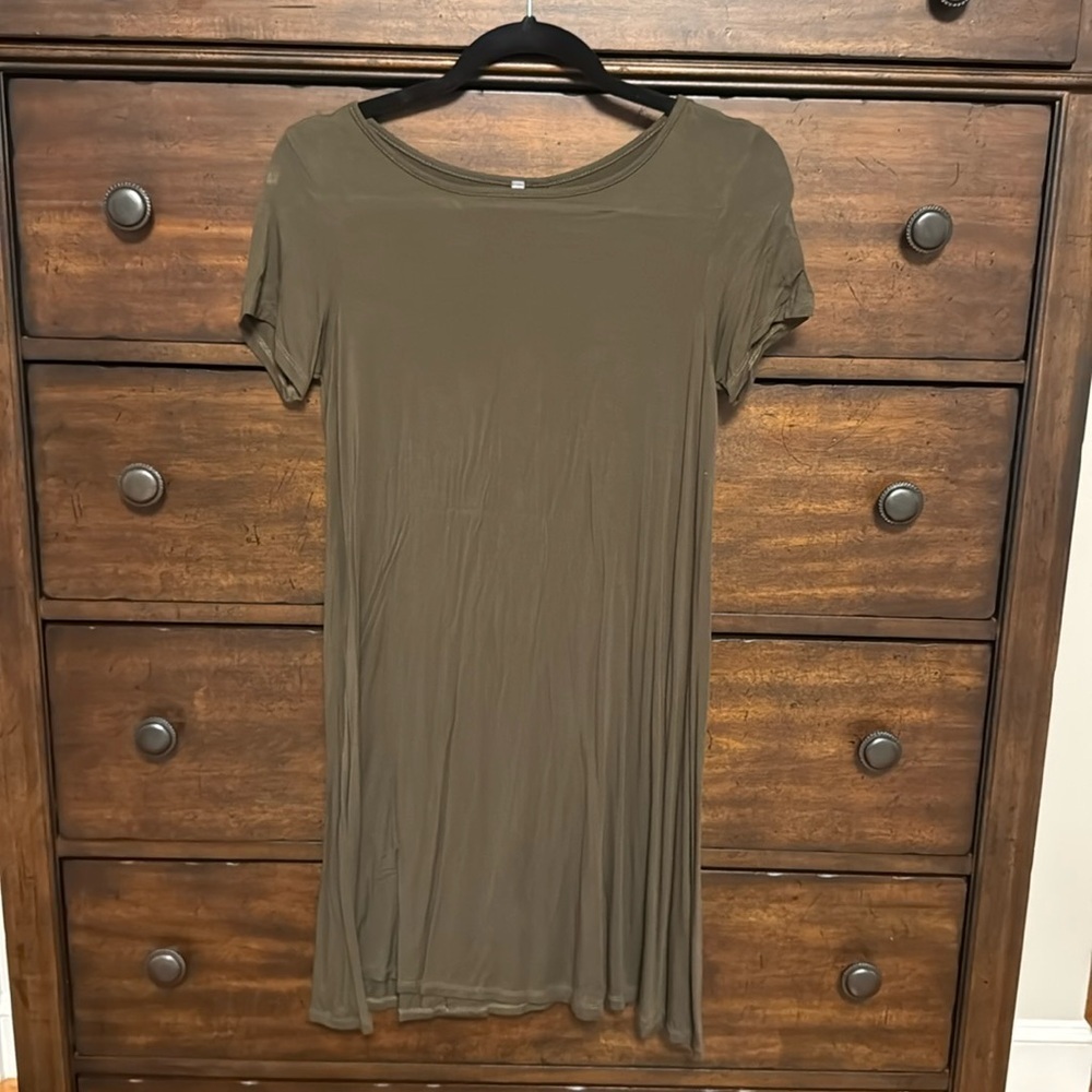 Forest Green Shirt Dress